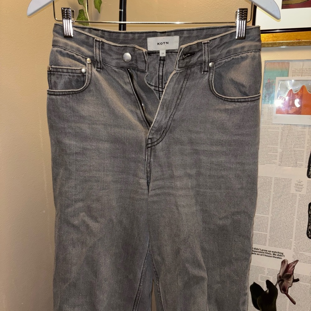 KOTN Women's High Rise Gray Jeans